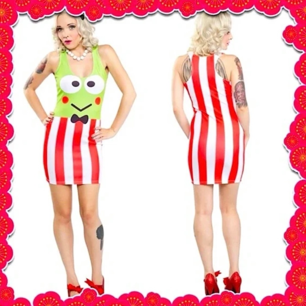 SANRIO Character Keroppi Full Body Print Bodycon Dress by JAPAN LA
